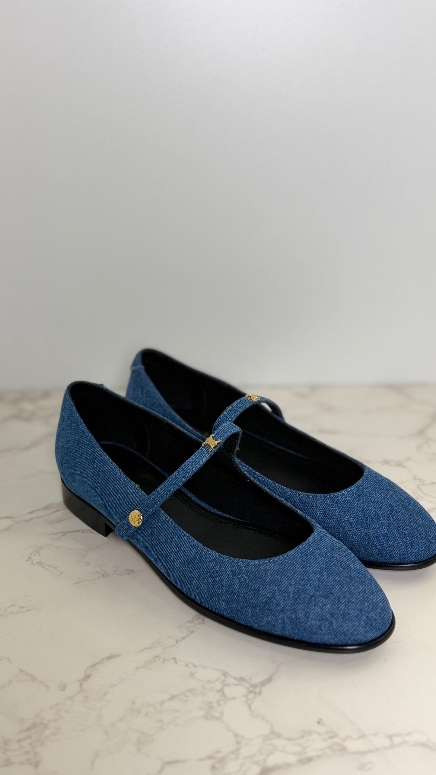 Celine Denim Mary Jane flat