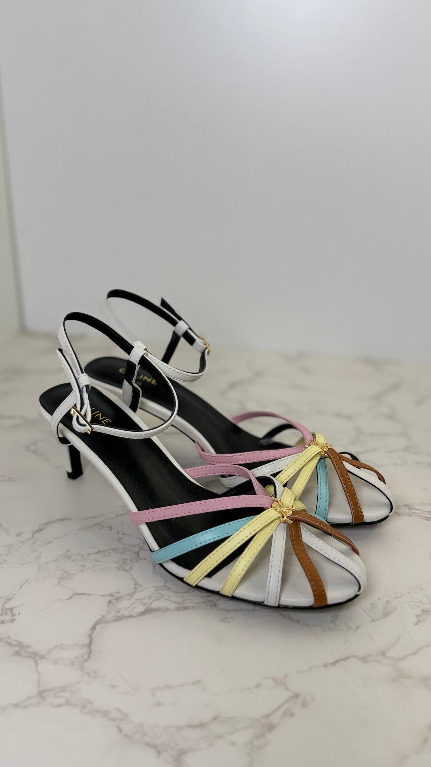 Celine colorful sandal heels