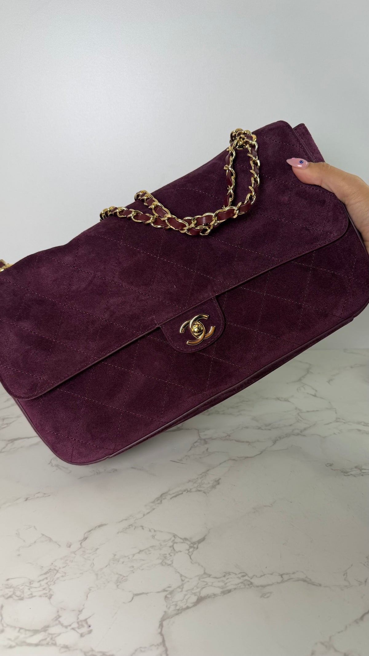 CC Suede Maxi Flap