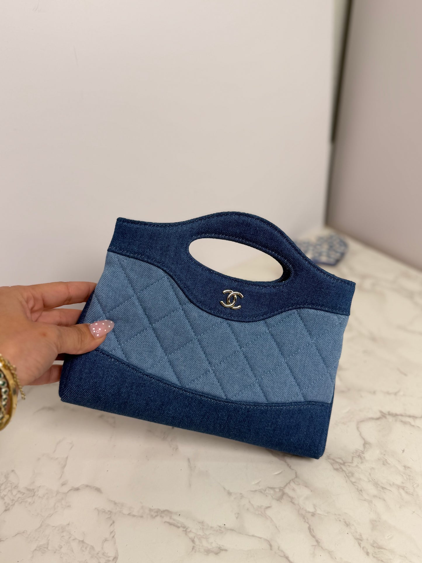 Cc denim shopper