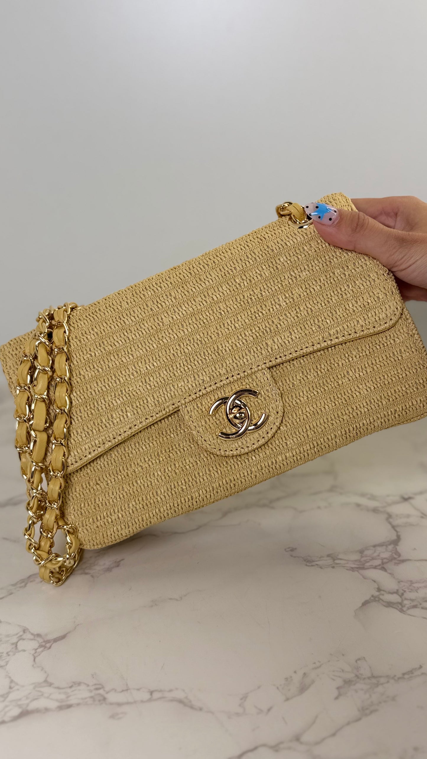CC Raffia Flap