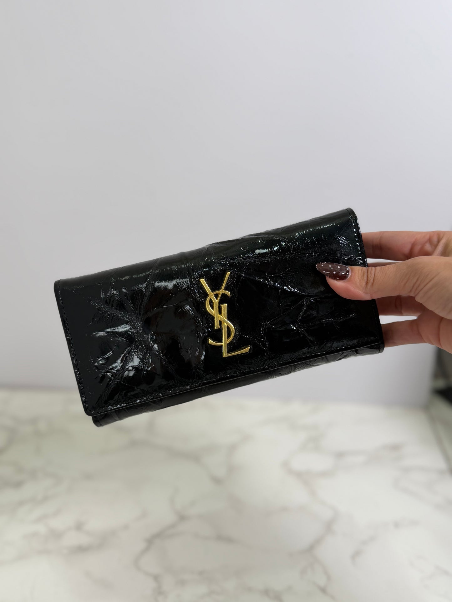 Ysl fold over wallet