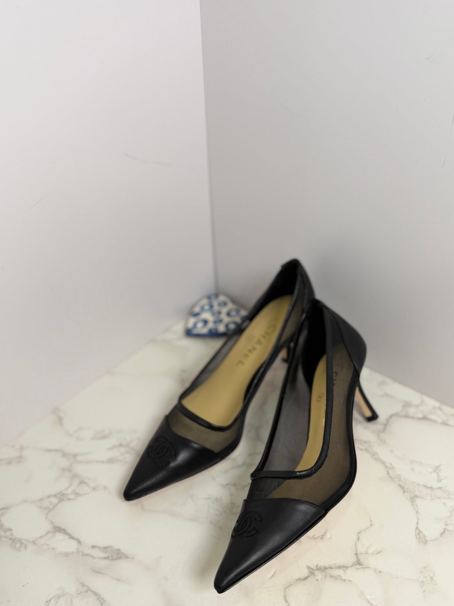 Cc mesh kitten heel