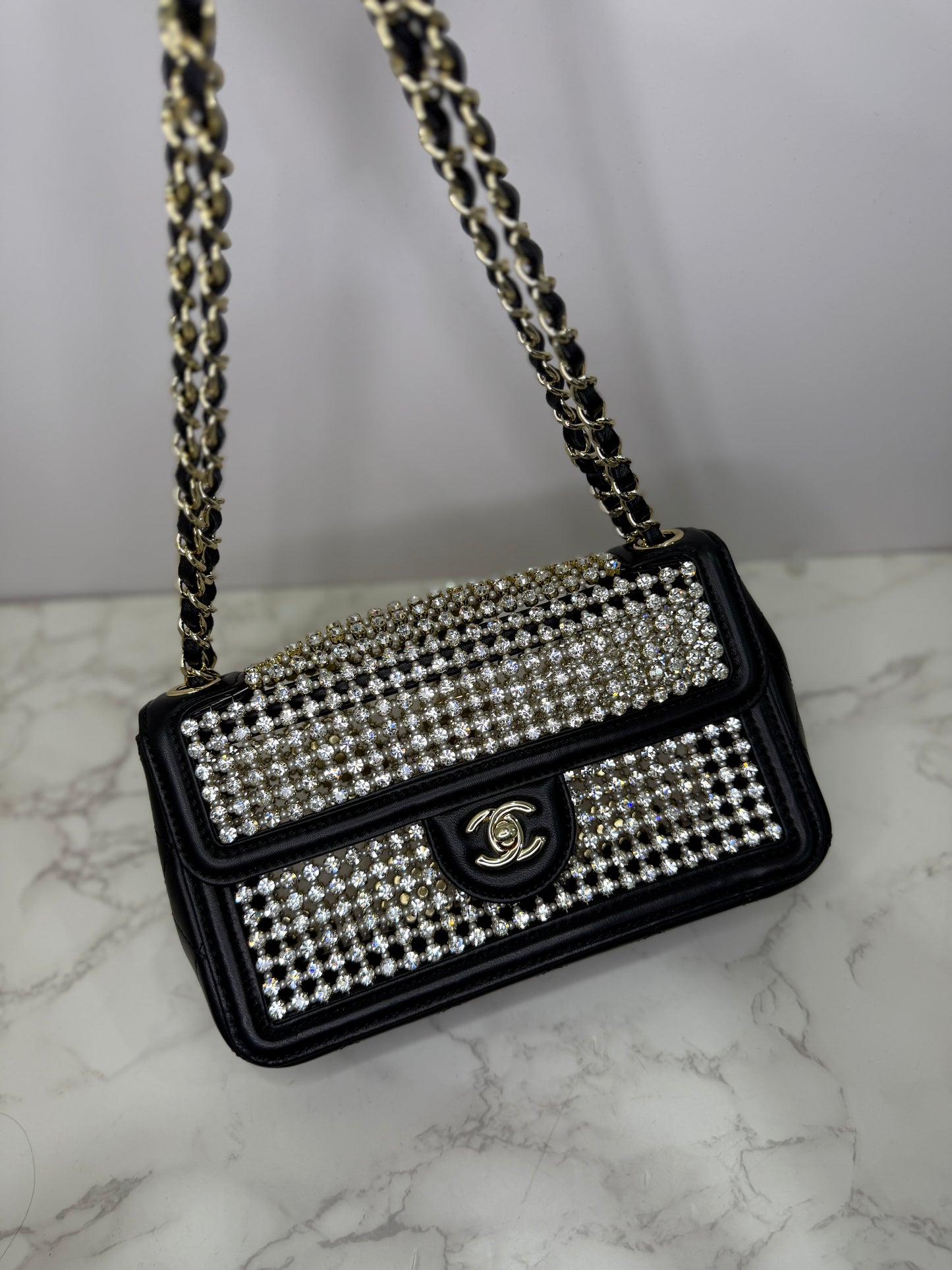 Diamond flap bag
