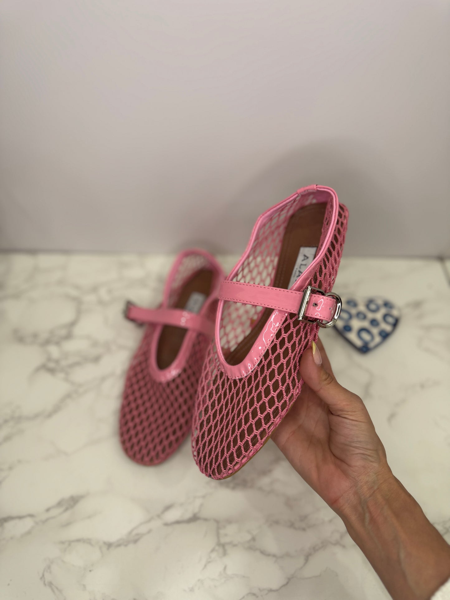 Pink Mesh flats