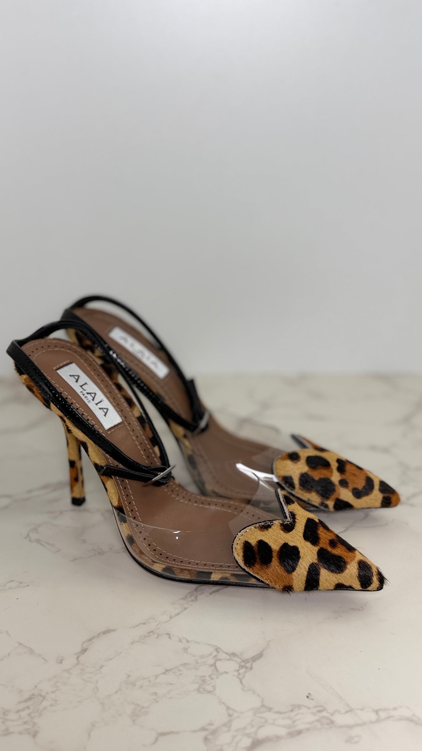 AlAIA leopard heel