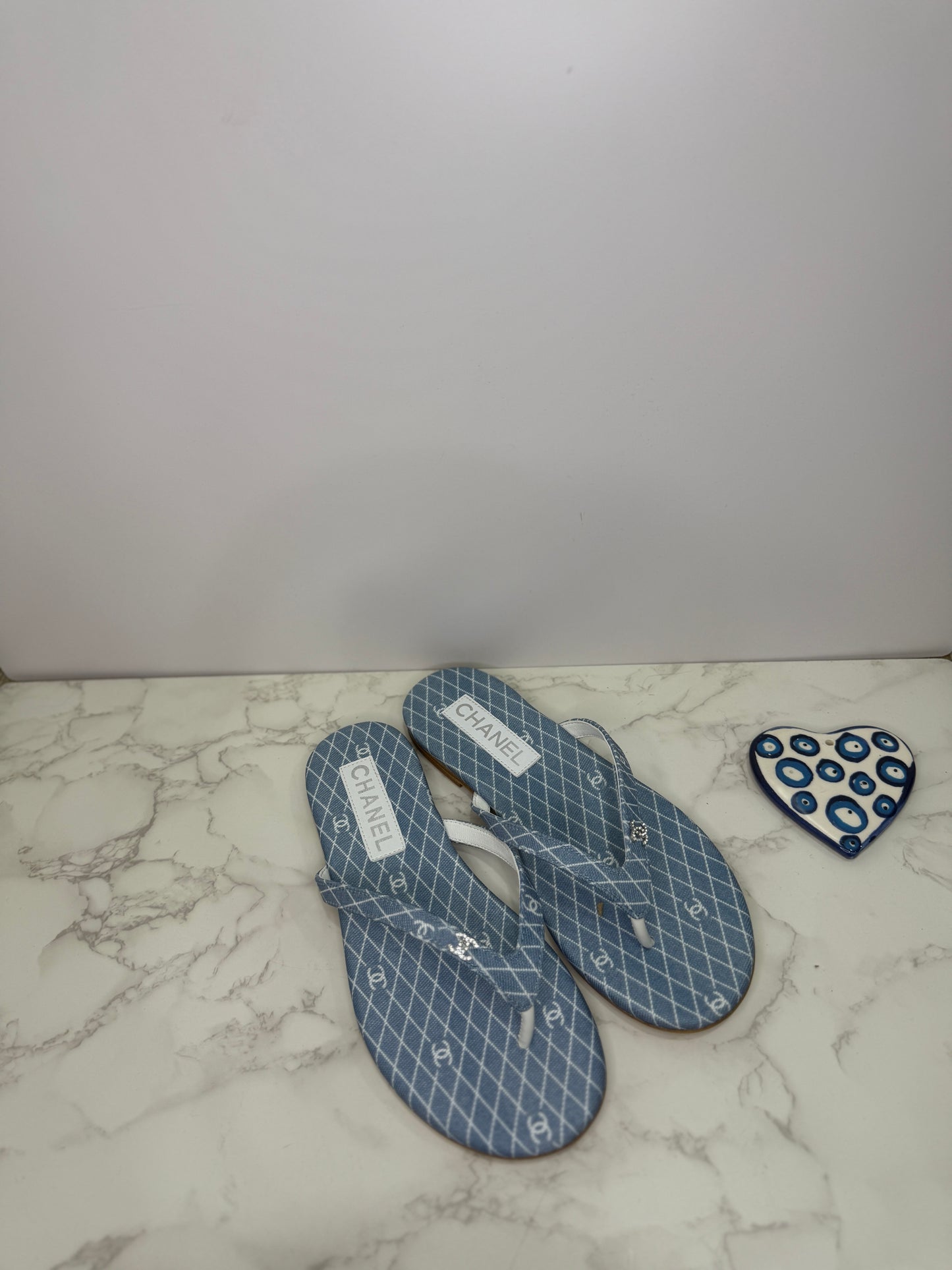 Denim flip flop