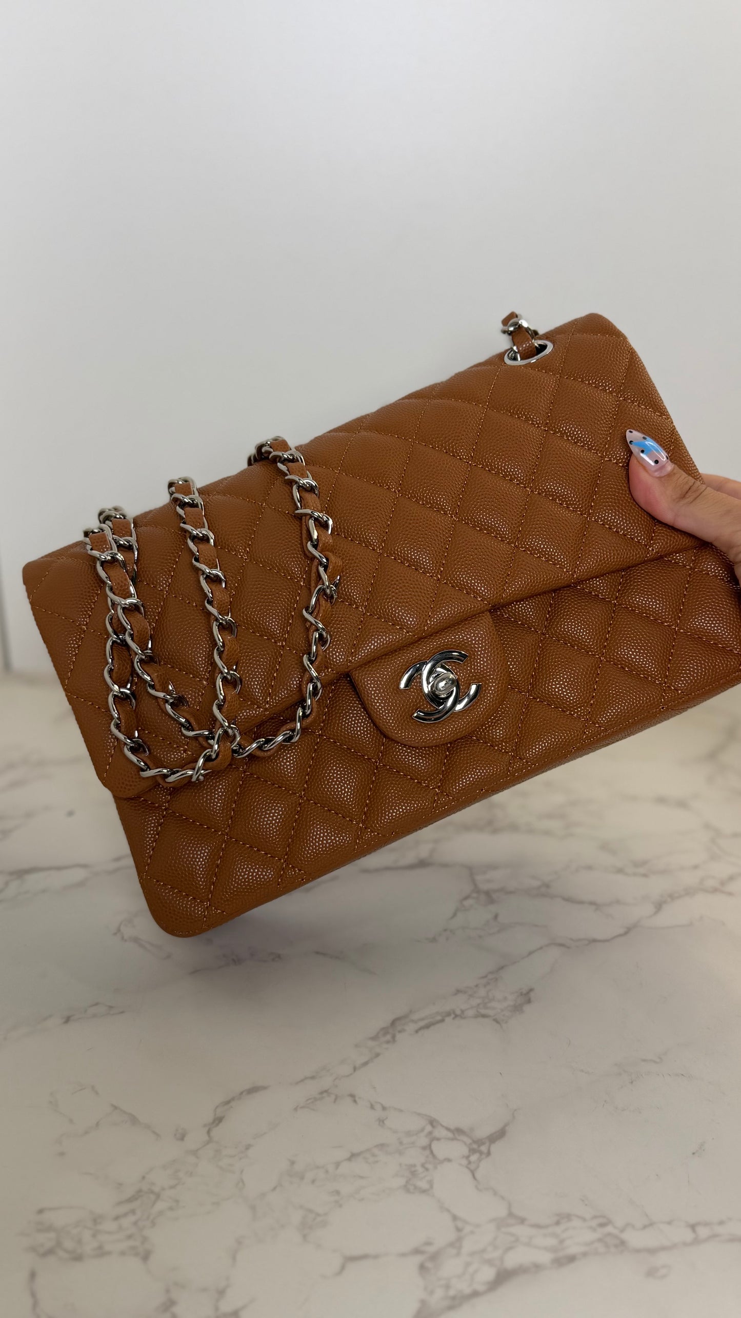 CC Caviar Double Flap