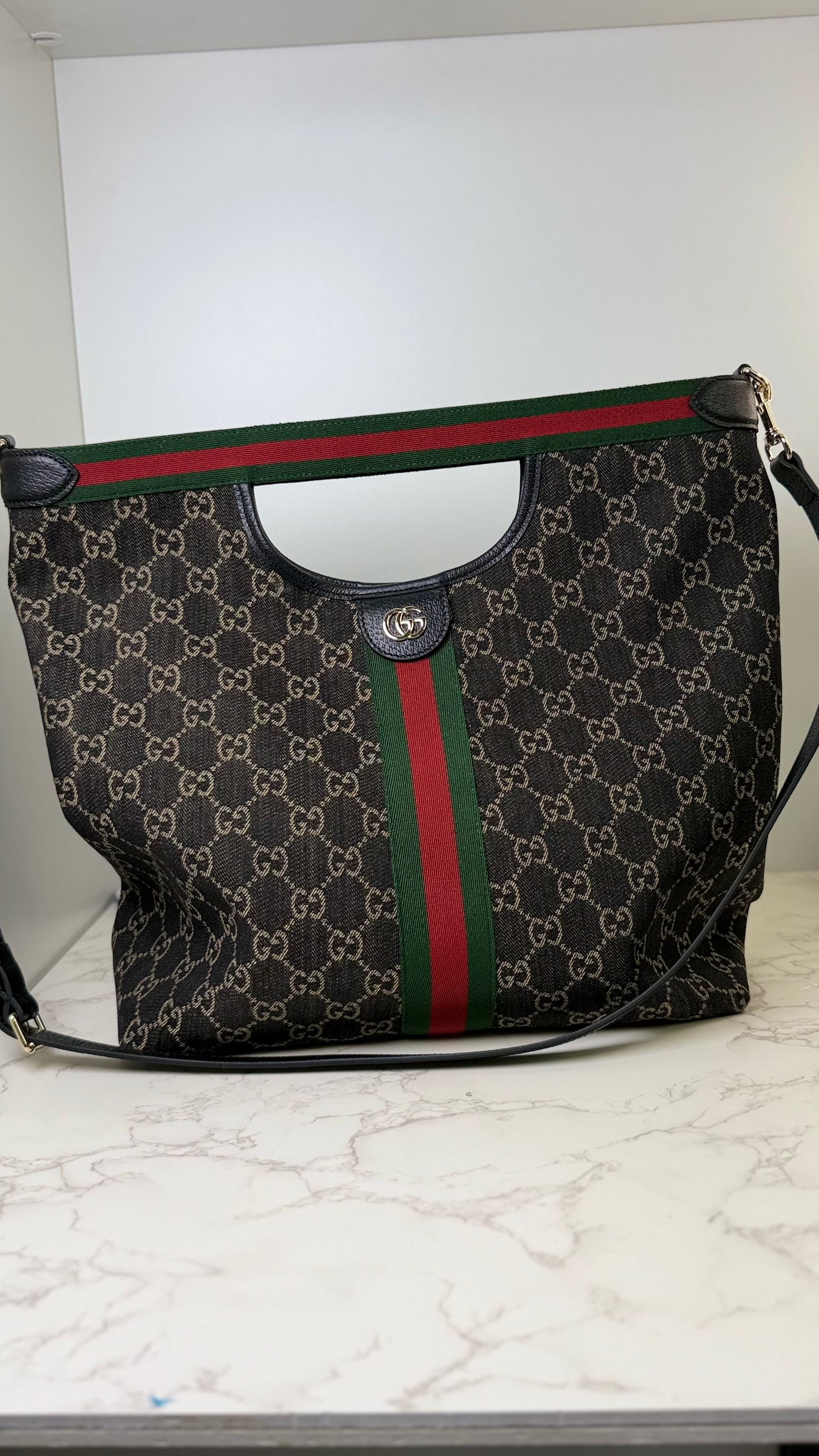 GG Denim Crossbody