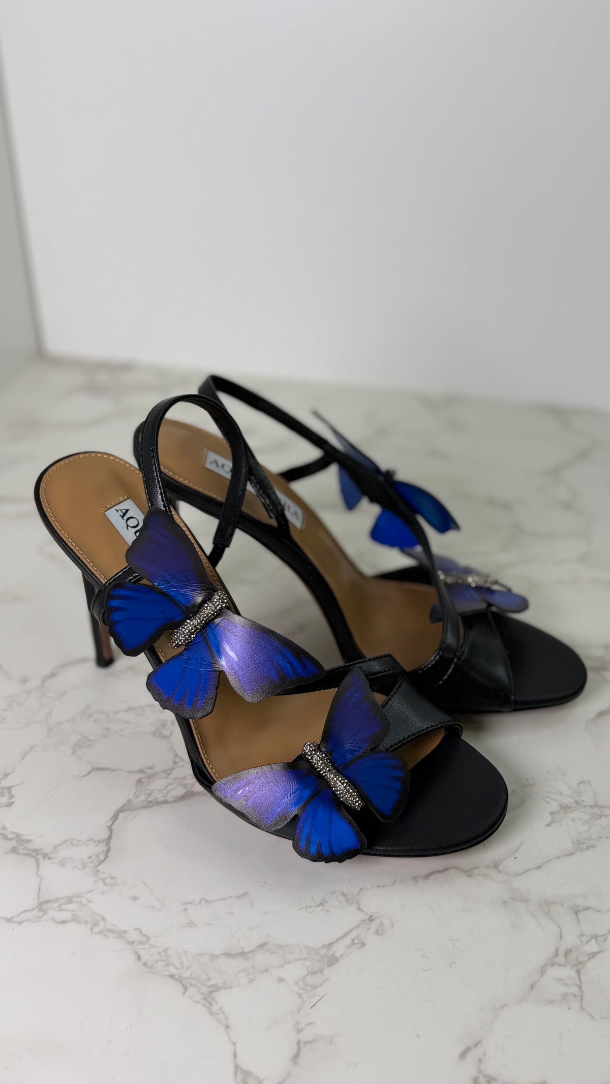 BUTTERFLY AQUA HEELS