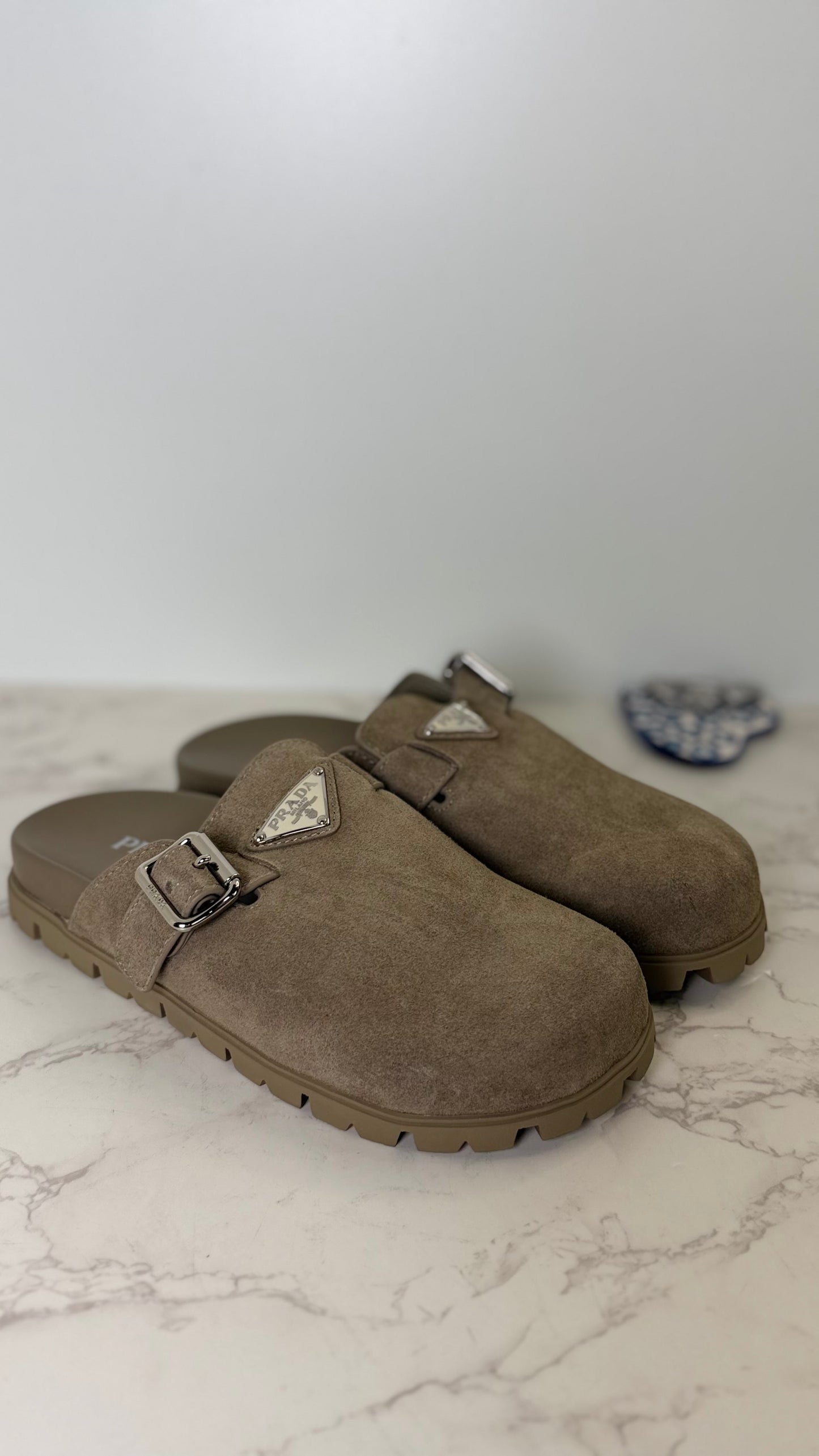 Prada suede mule birk