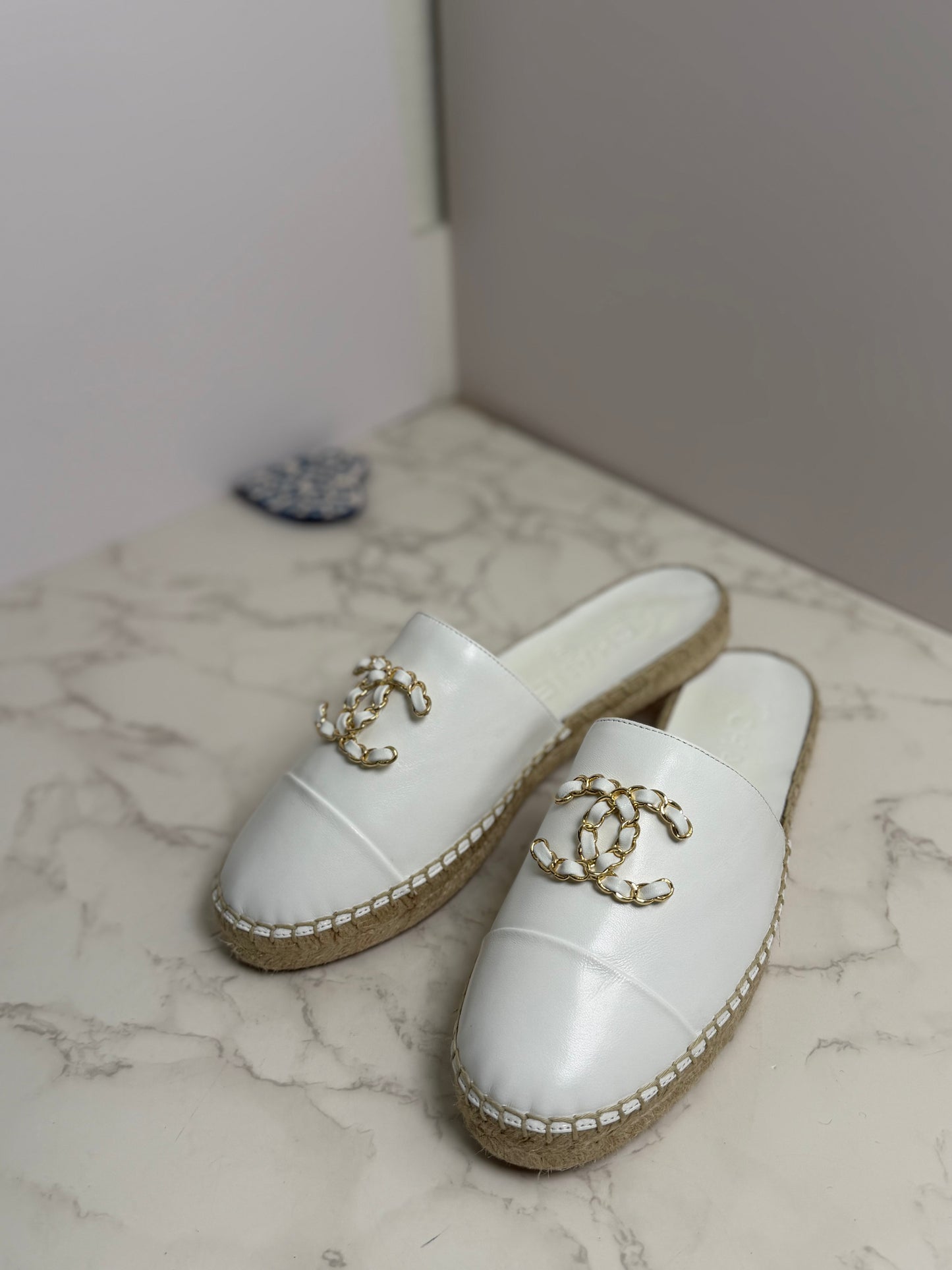 Chanel espadrille mule