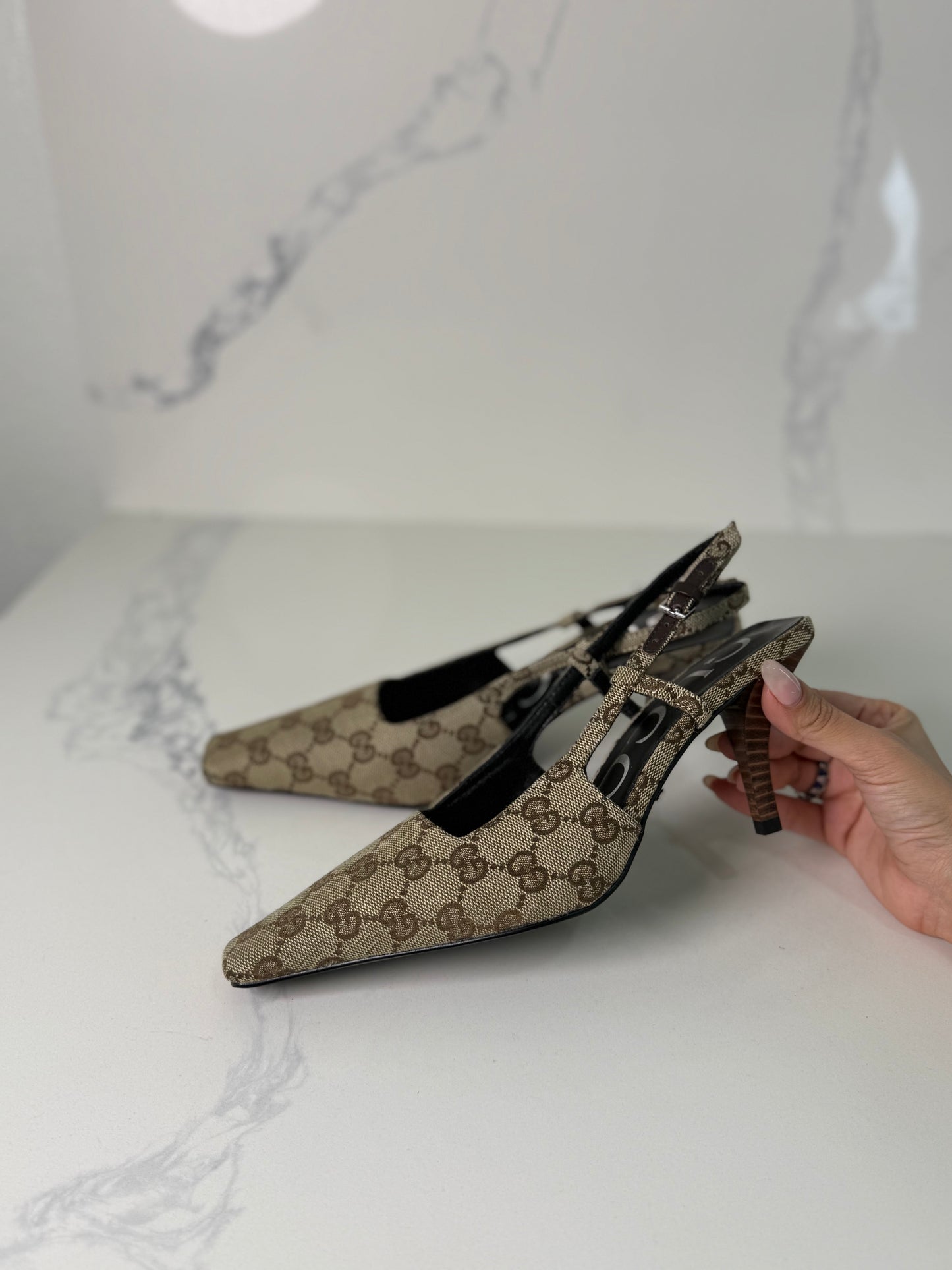 Gg slingbacks heel