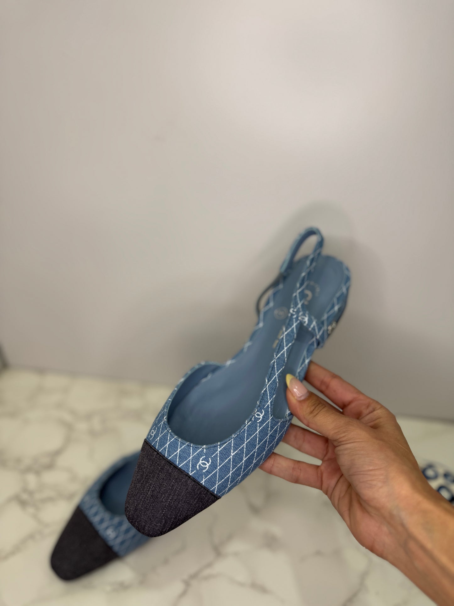 Denim ballet flat