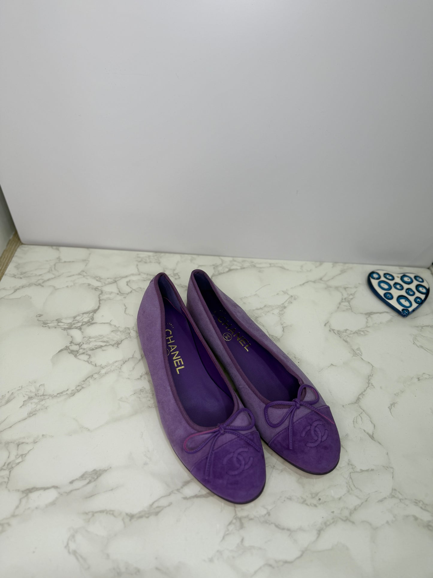 Suede ballet flats
