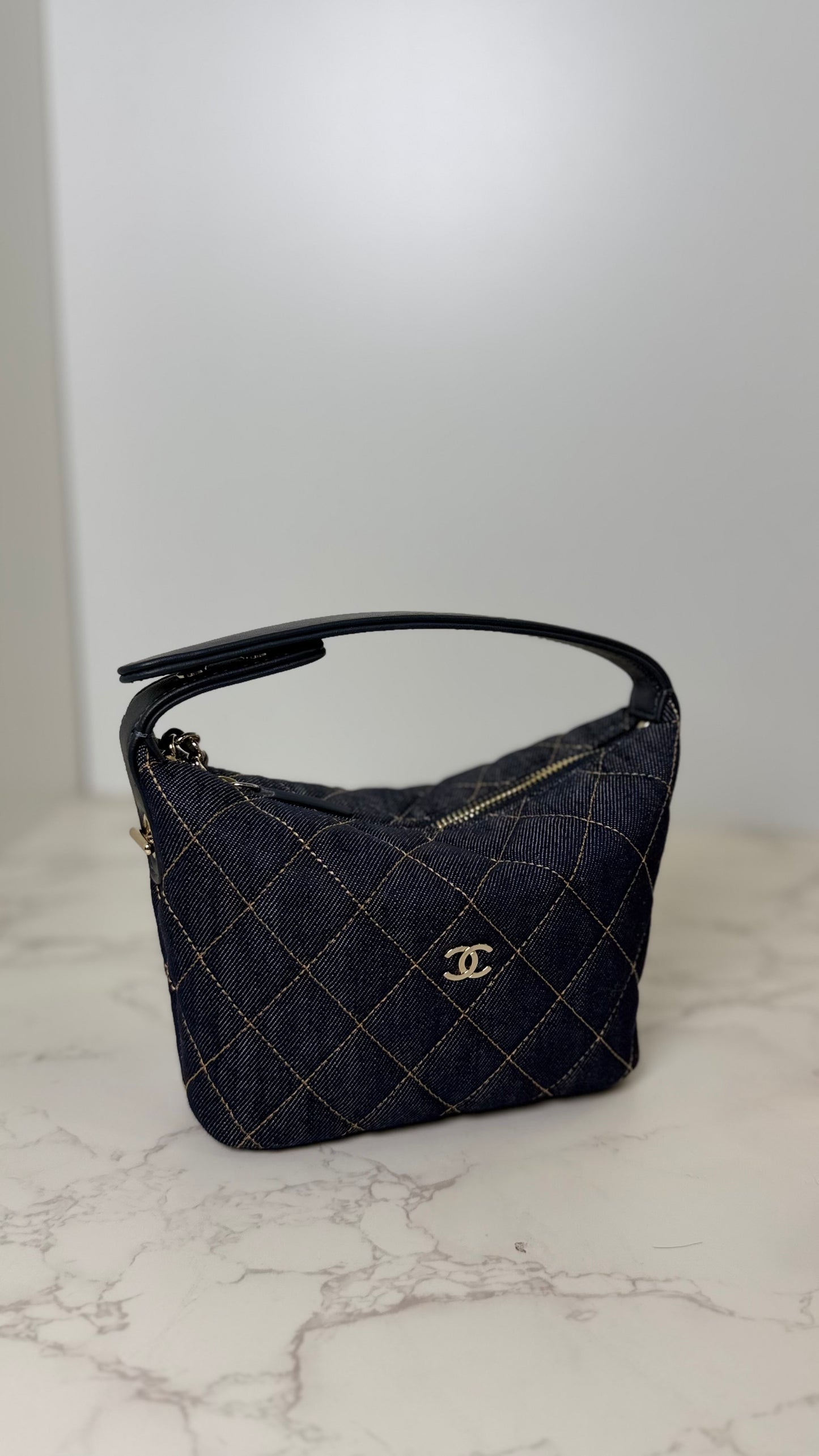 Cc Denim Pouch