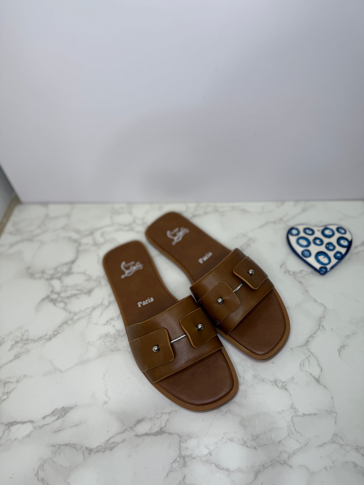 CL leather slides