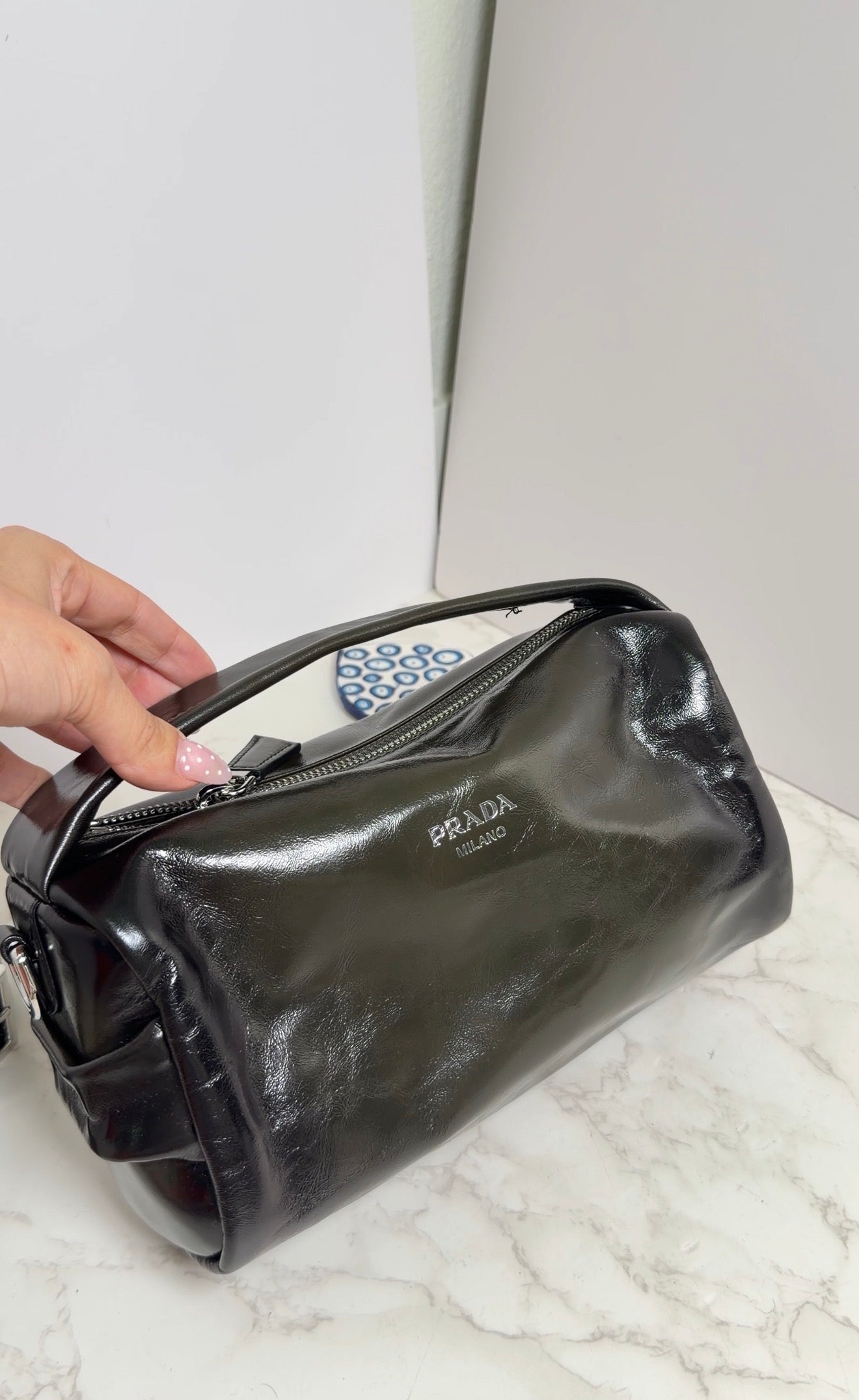 Prada patent shoulder