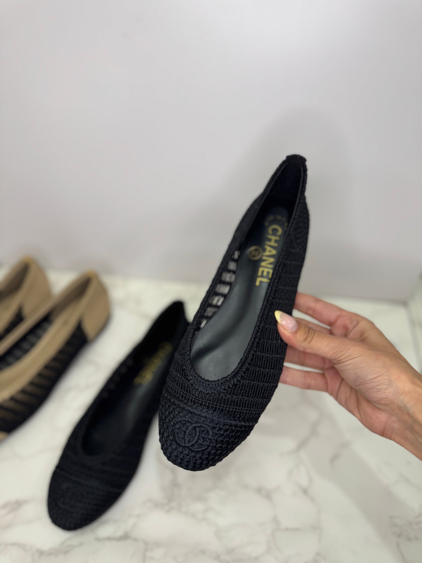 Crochet ballet flats