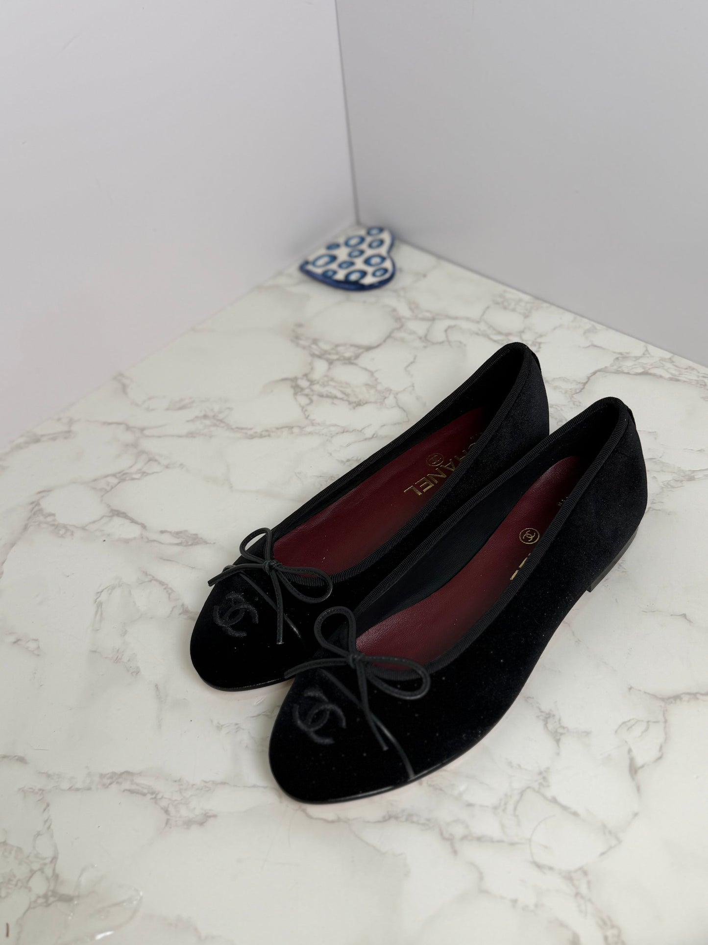 Cc velour ballet flats