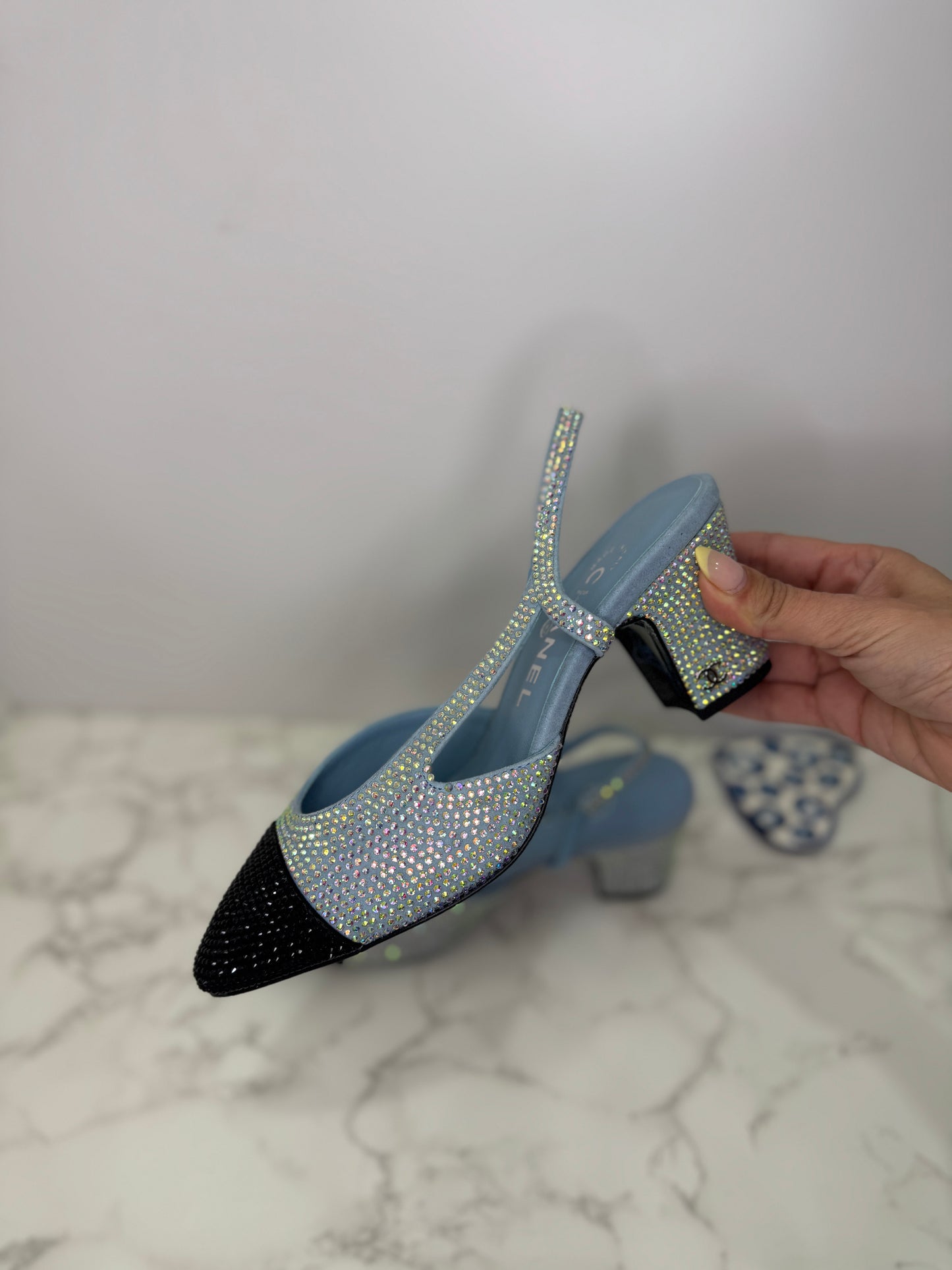 Rhinestone slingbacks