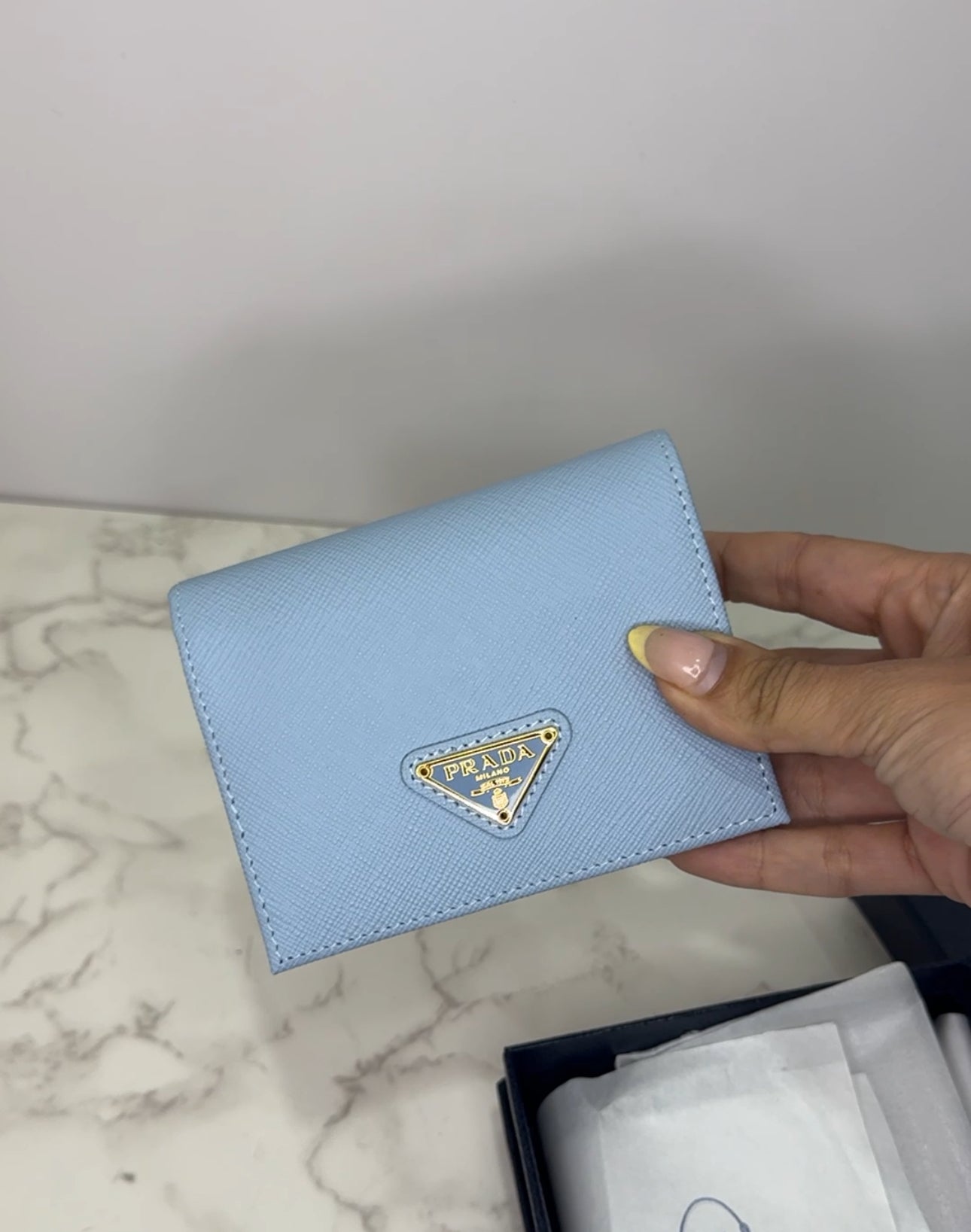 Blue Prada wallet