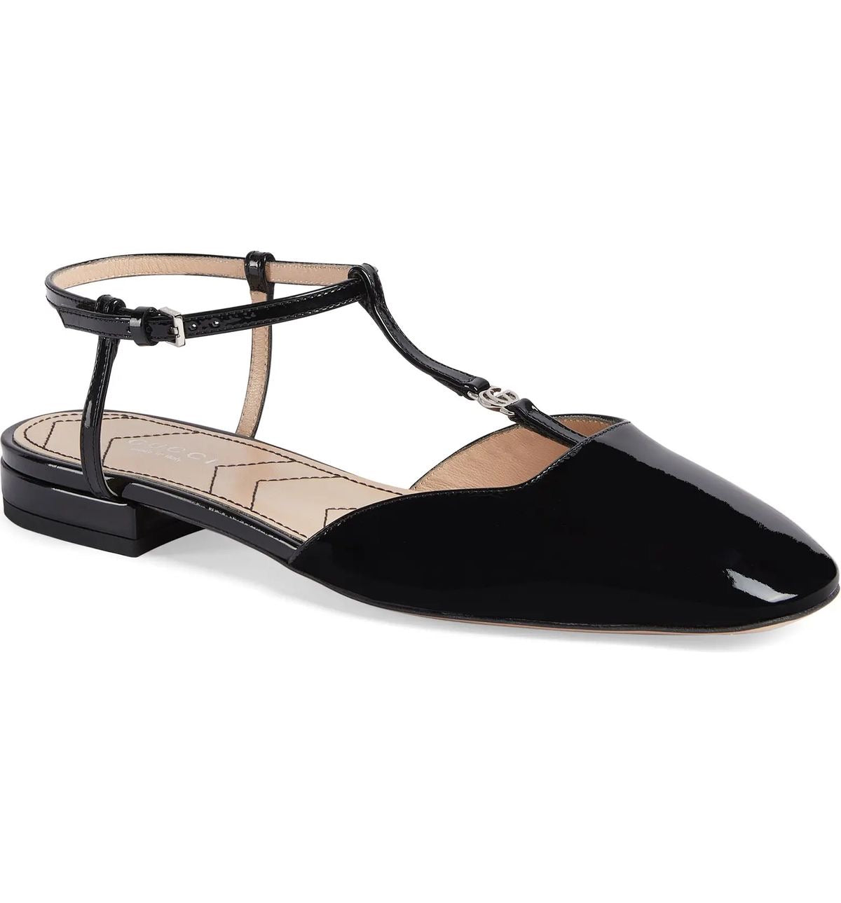PATENT GG BALLET FLATS