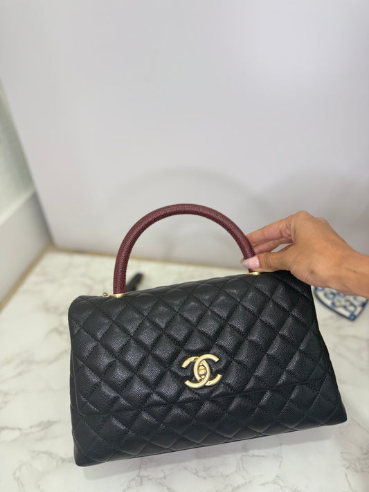 Chanel top handle flap in