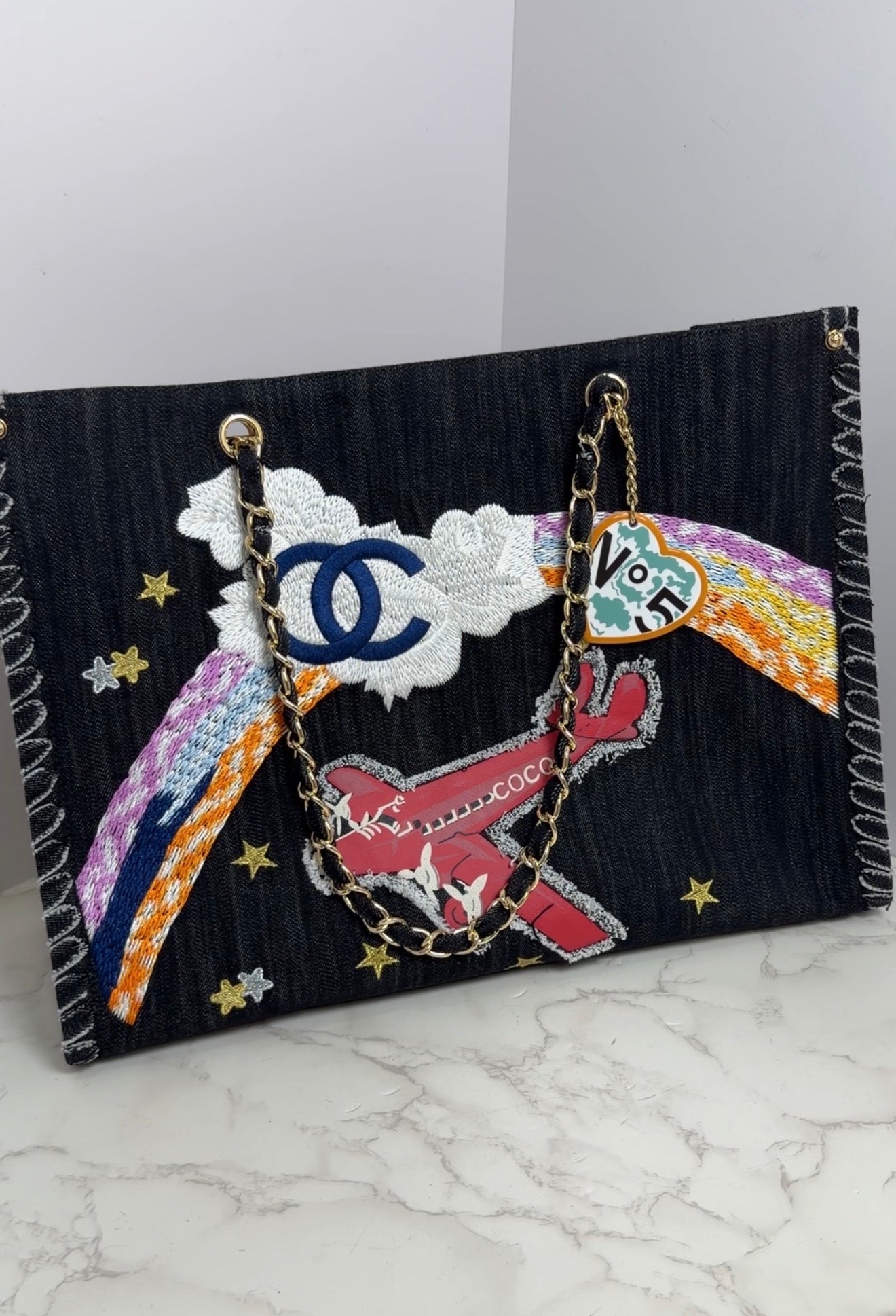 Cc airplane tote