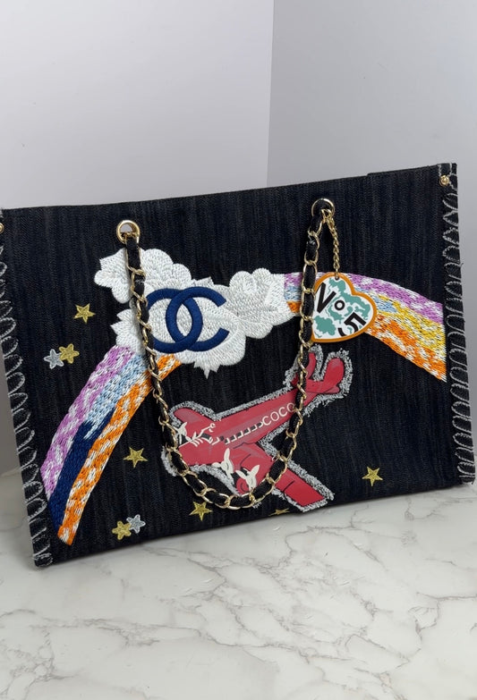 Cc airplane tote