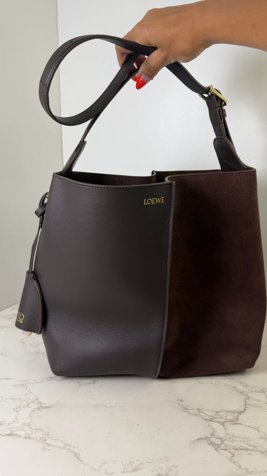 Loewe Suede Leather Combo Shoulder