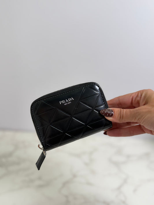 Prada zip up wallet