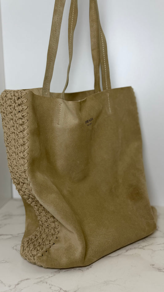 Prada suede tote