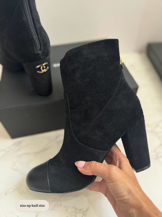 Suede booties