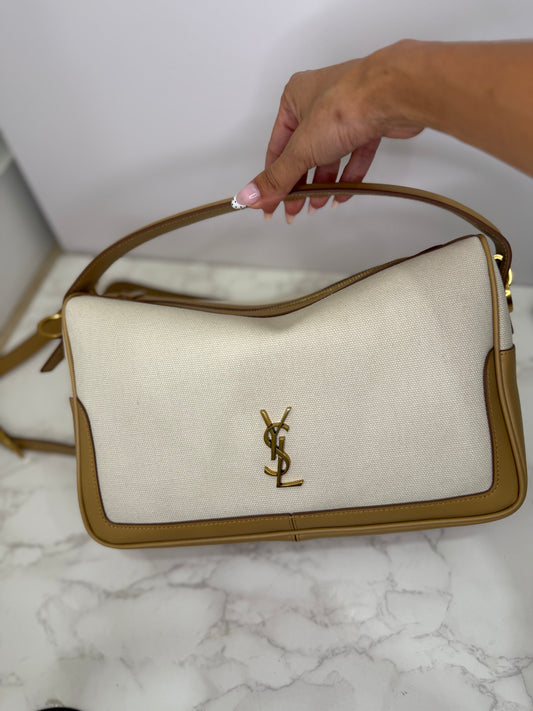 Ysl canvas shoulder bag