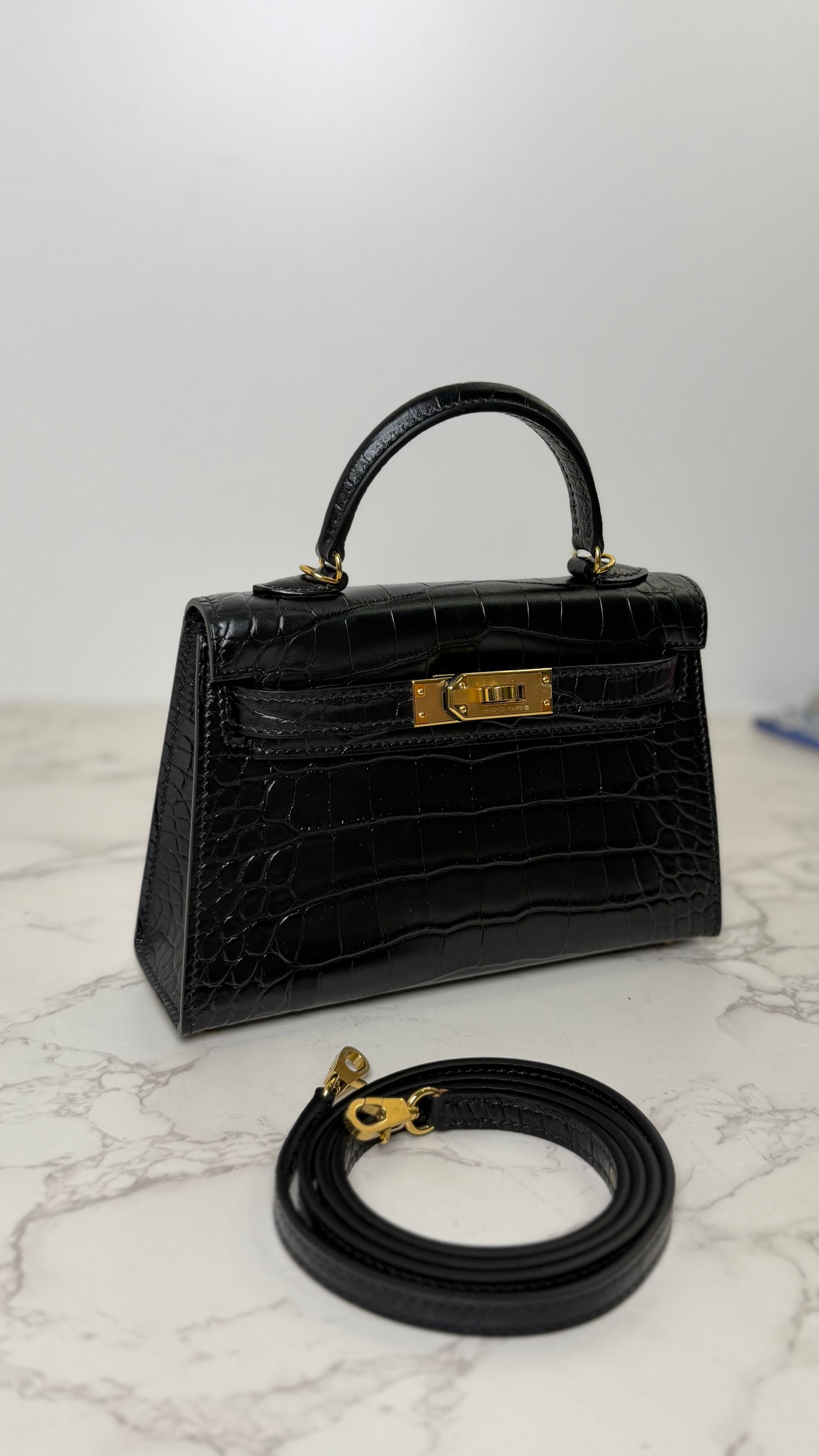 H Croc Mini Kelly