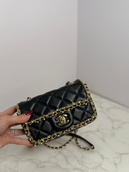 Beaded cc flap bag