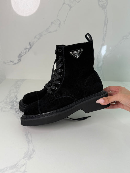 Prada combat boot