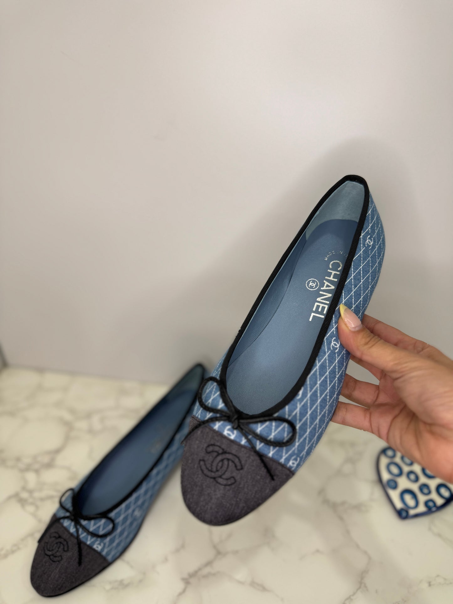 Denim ballet flat