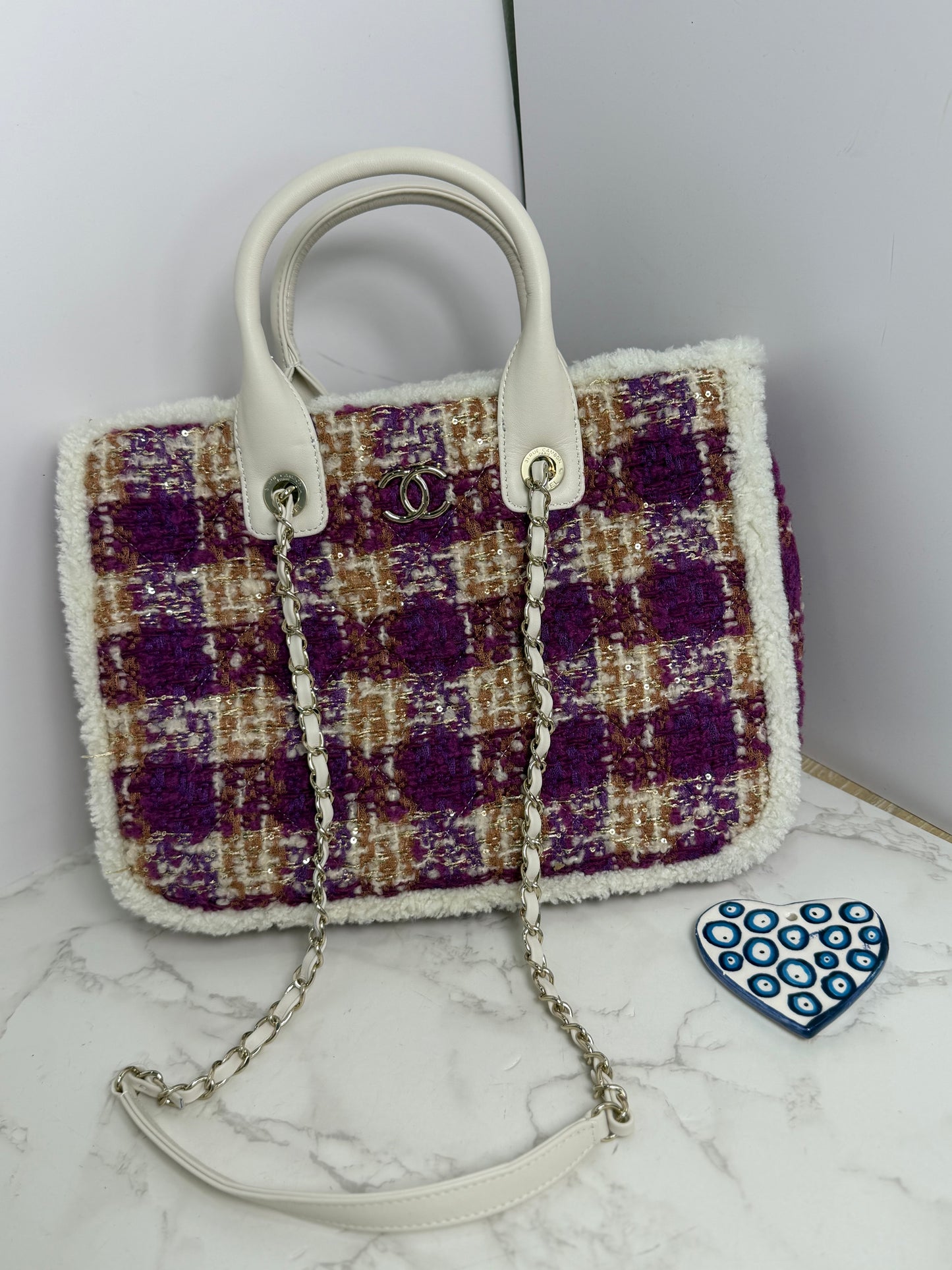 Cc tweed tote
