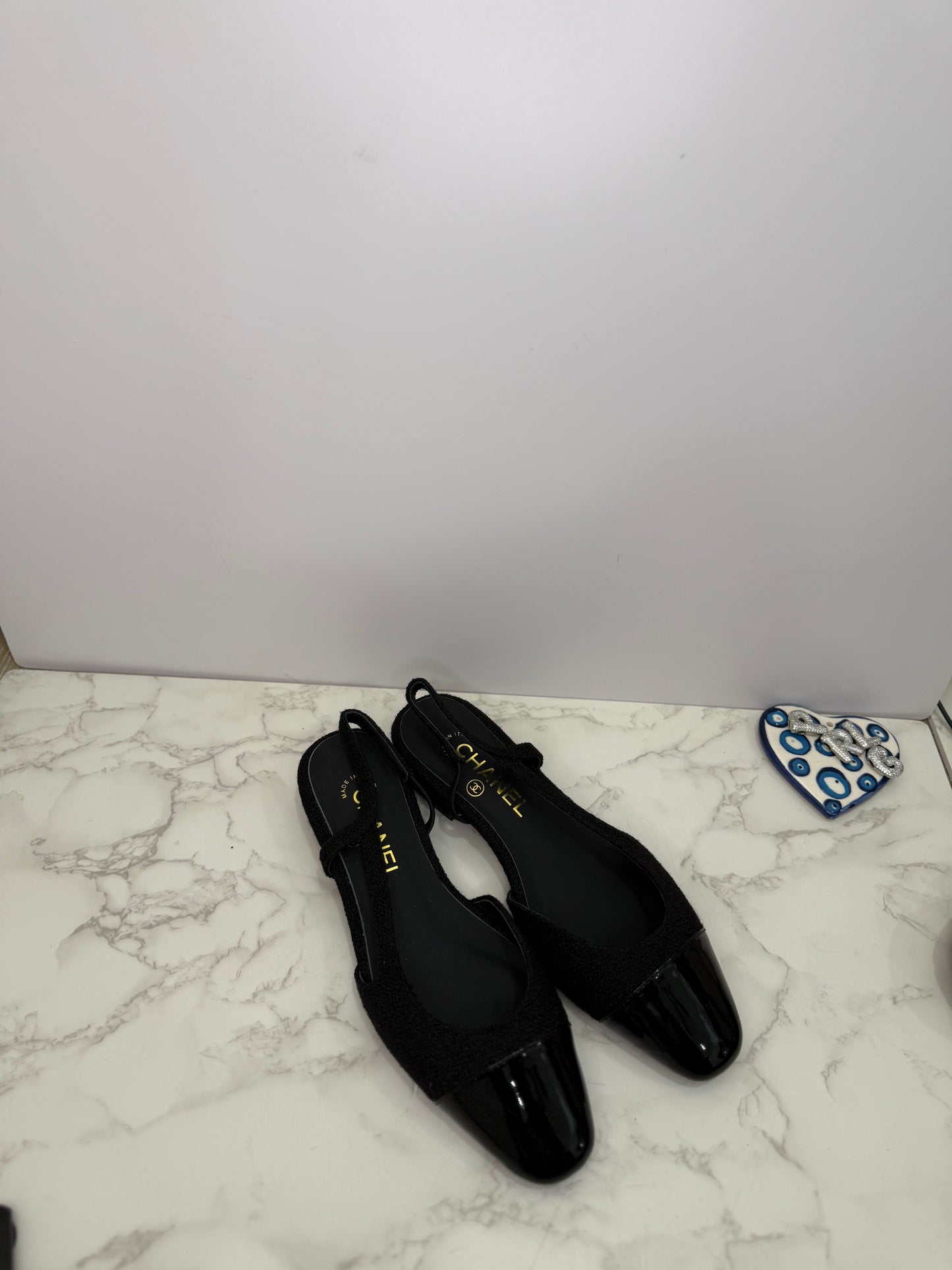 Tweed slingbacks