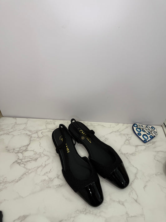 Tweed slingbacks