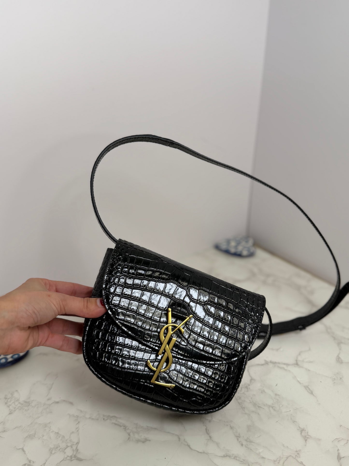 Ysl croc crossbody