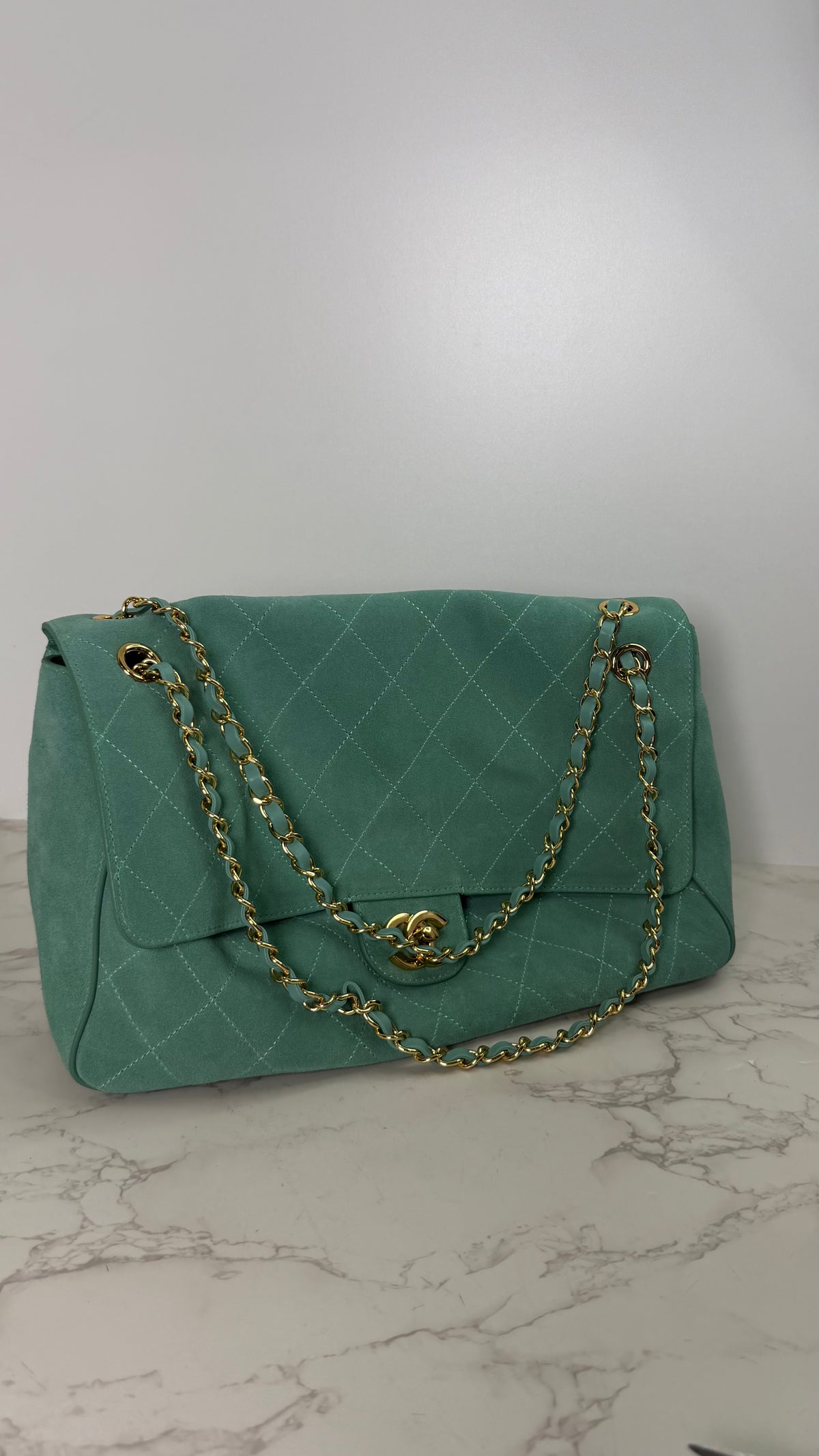 CC suede maxi flap