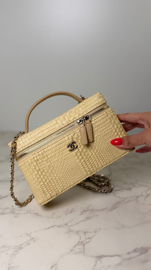 Raffia Chanel Top Handle