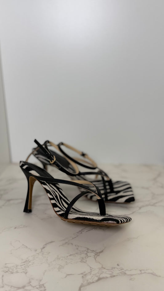 BV Zebra Square Toe Sandal