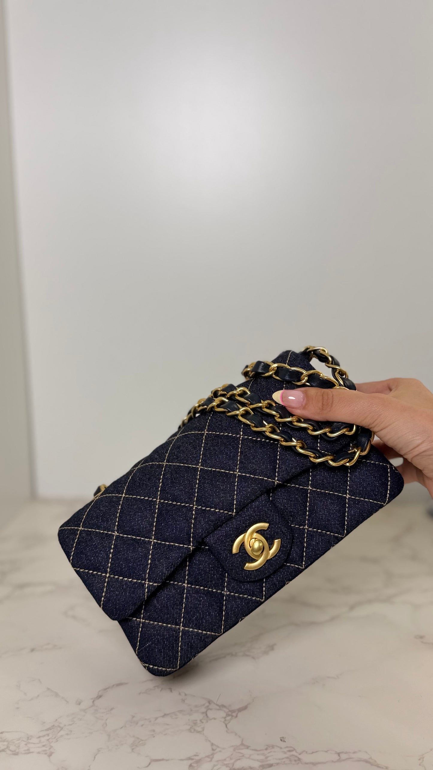 CC denim flap