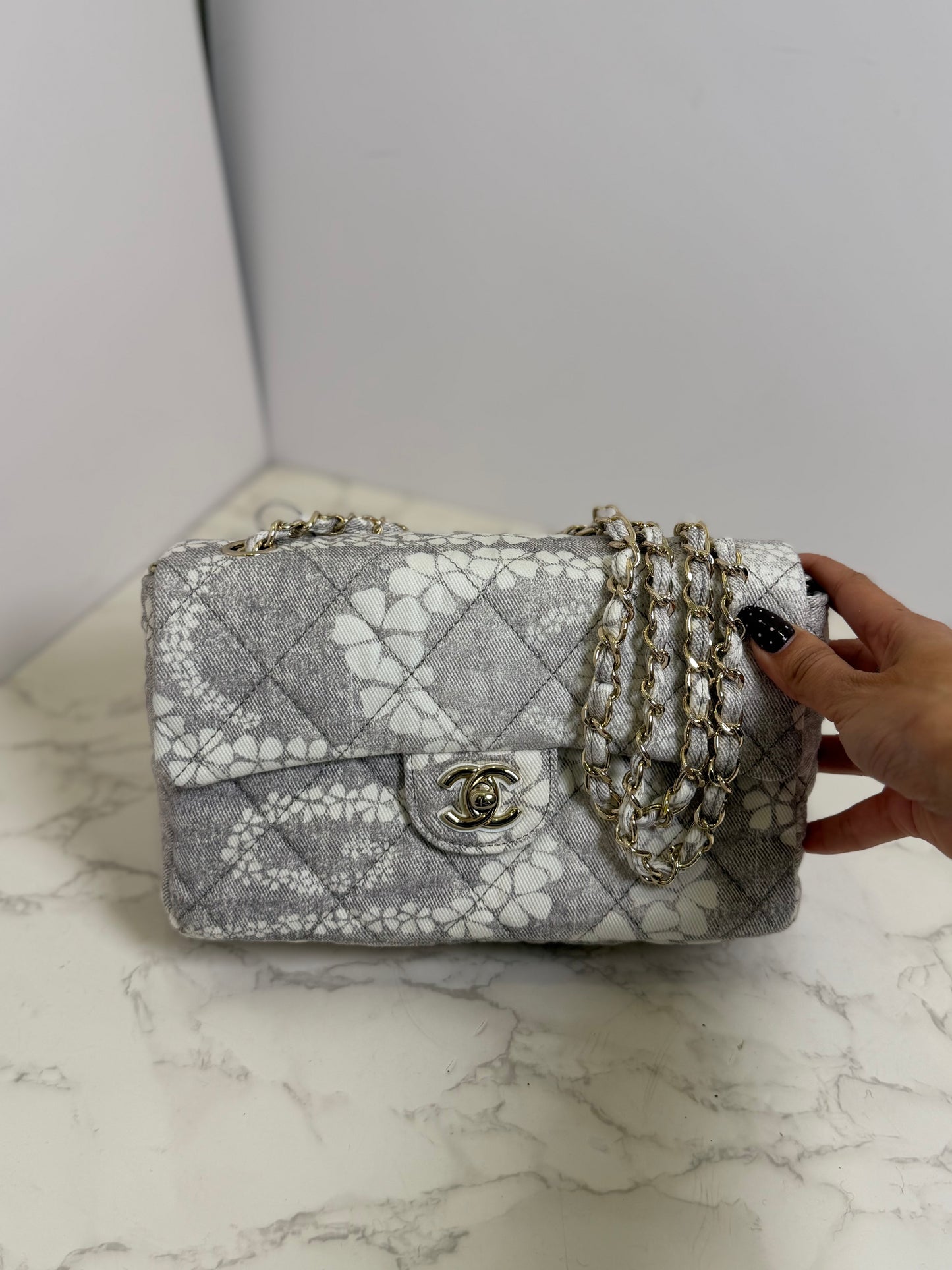 Cc fabric flap bag