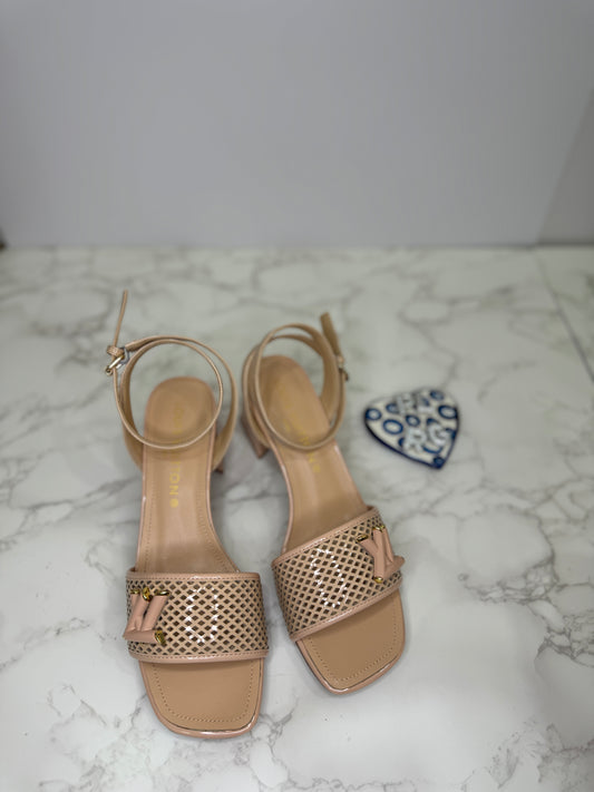 Patent sandals