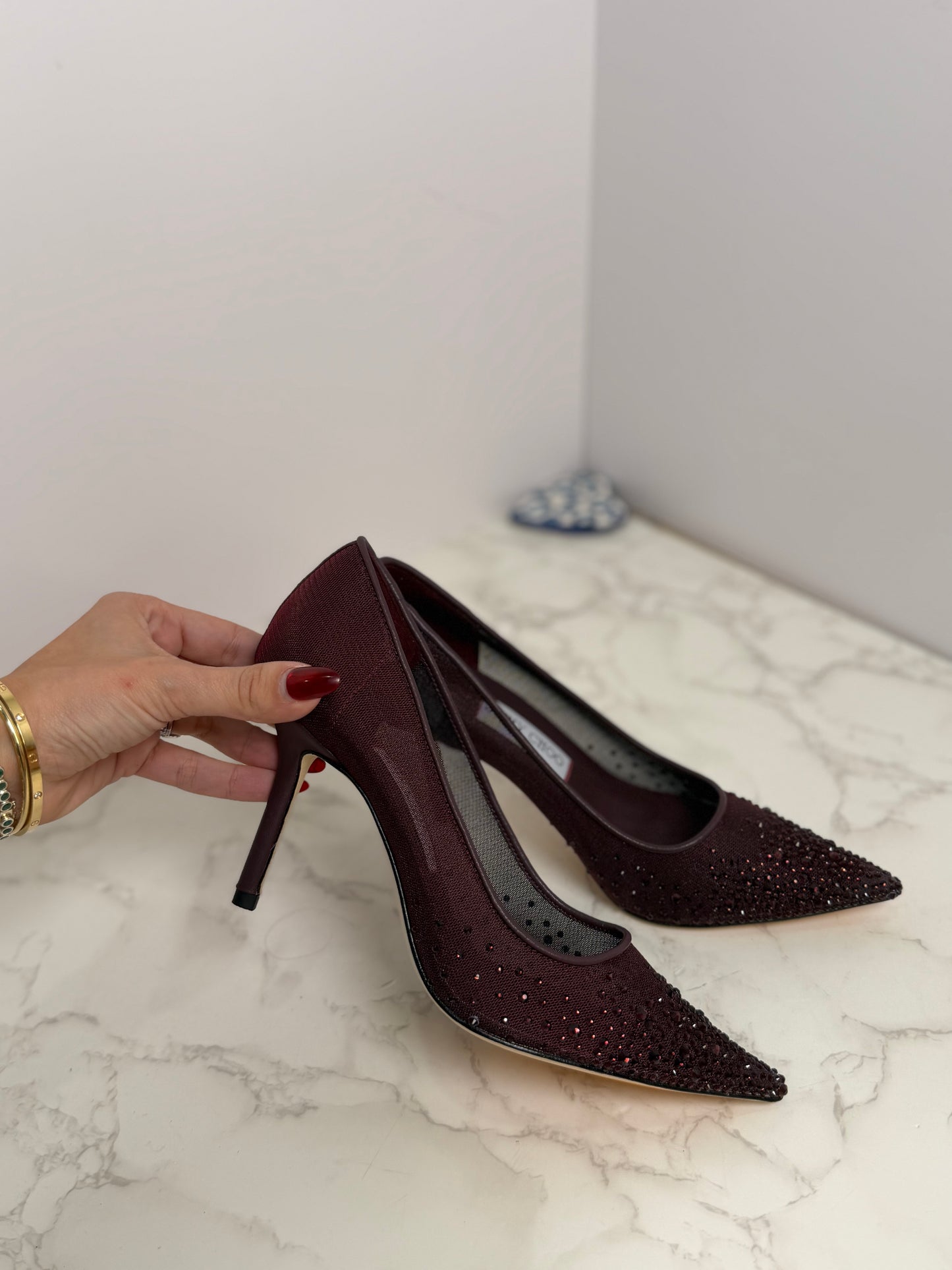 JC rhinestone heels
